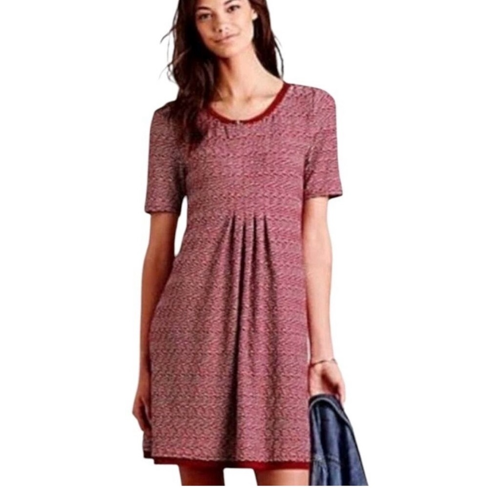 Anthropologie Maeve Dora Red Dress Sz Small Burgundy $225